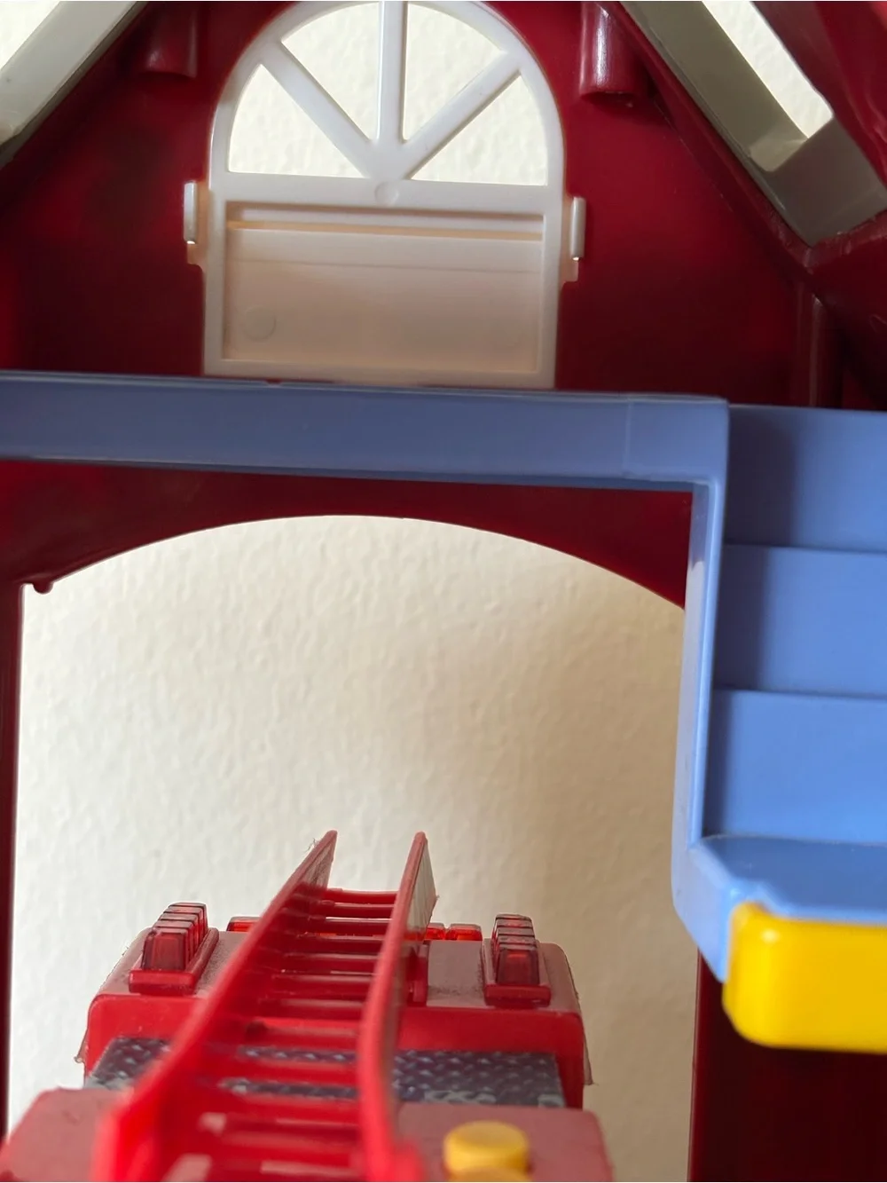 Vintage Step 2 Main Street Village Firehouse Playset & 3 Fire Truck Toys